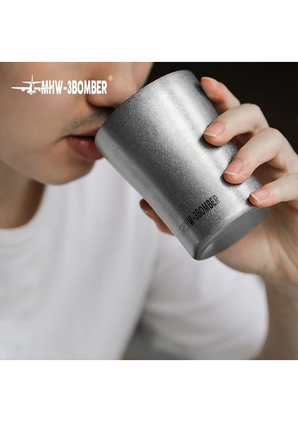 Silver Spot Mhw-3bomber Paslanmaz Çelik Çift Duvar Espresso Bardakları 280 ml Ev Barista Süt Kahve Kupaları Haşlanma Geçirmez Şık Mutfak Aksesuarları (Yurt Dışından)