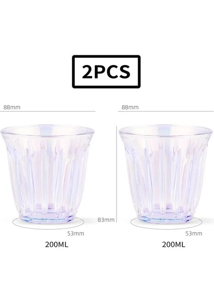 2 Adet Renkli 200 ml Mhw-3bomber 200 ml Cam Kahve Fincanları Kolsuz Narin Sanat Espresso Kupalar Cappuccino Latte Şarap Bardakları Ev Aksesuarları (Yurt Dışından) fiyatları