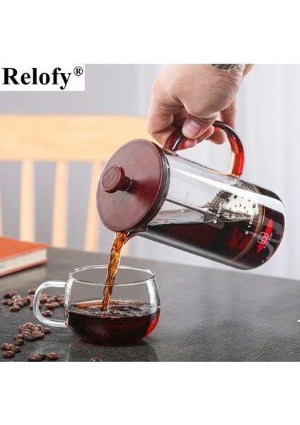 800 ml 400/800 ml Cam Cezve Saf Ahşap Kırmızı Kapaklı Taşınabilir Kahve Fransız Basın Filtre Kahve Makinesi Kahve Aksesuarları (Yurt Dışından) fiyatları