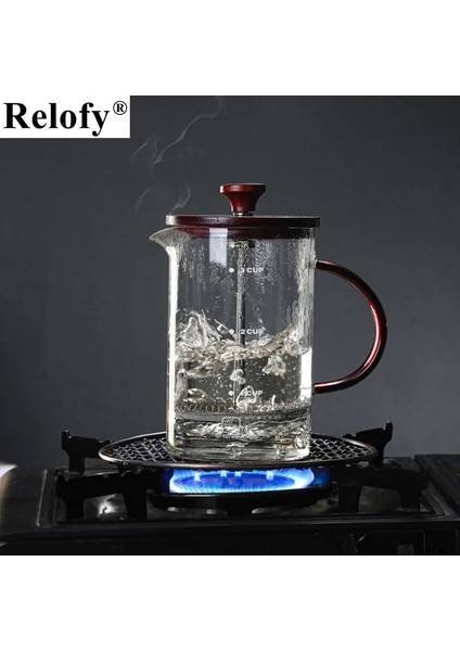 800 ml 400/800 ml Cam Cezve Saf Ahşap Kırmızı Kapaklı Taşınabilir Kahve Fransız Basın Filtre Kahve Makinesi Kahve Aksesuarları (Yurt Dışından) indirimleri