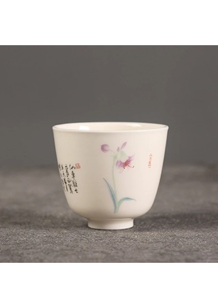 2 Adet 5.3x4.6 cm 45 ml H 2 Adet/takım 45 ml Butik Yapışkan Pirinç Sarı Galze Seramik Çay Fincanları Şiir Chocho Sanat Tek Usta Fincan Küçük Çay Kase Kungfu Teaware (Yurt Dışından)
