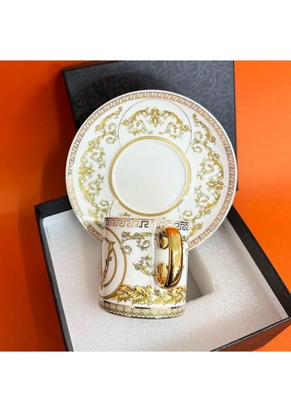Stil 8 2 Takım Euro Kraliyet Mahkemesi Kemik Çini Bardak ve Tabaklar Retro Çift Kahve Kupaları Öğleden Sonra Çay Seti Kaşıkla Hediye Kutusu (Yurt Dışından) fiyatları
