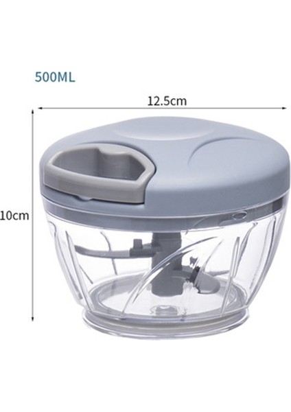 Mavi 500 ml 900 ml Sarımsak Kıyıcı Manuel Döndür Sebze Kesici Kıyıcı Dilimleme Meyve Sarımsak Kırıcı Mutfak Gadget Karıştırıcılar Kıyma Makinesi (Yurt Dışından)