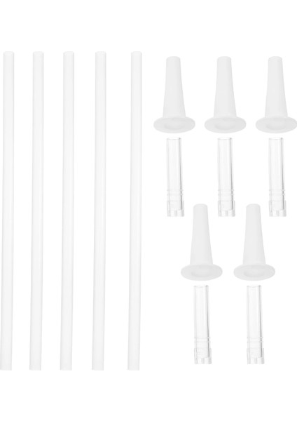 24X3X3CM 5 Takım Pot Göbek Fincan Saman Yıkanabilir Pipetler Uygun Su Şişesi Memesi Aşınmaya Dayanıklı Pp Düz Yeniden Kullanılabilir Spor Ev (Yurt Dışından)