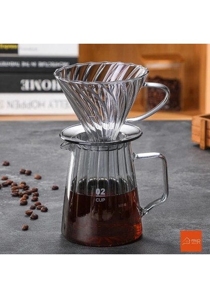02 Pot Ai Cezve Duman Gri Kahve Makinesi Buzlu Cezve Soğuk Demleme Isıya Dayanıklı Gongfu Çaydanlık Çiçek Çay Seti 600ML Çay Makinesi Fliter (Yurt Dışından)
