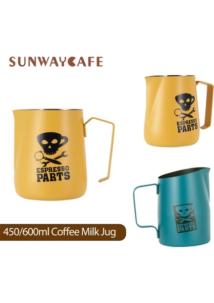 Yeşil 600 ml 450/600 ml Kahve Süt Sürahisi Paslanmaz Çelik Frothing Sürahi Lattefrothing Süt Çekme Çiçek Fincan Espresso Frothers Kupa Barista (Yurt Dışından) fiyatları