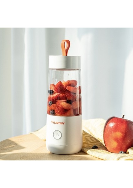 Yeni Renk 350 ml Taşınabilir Elektrikli Vitamin Suyu Bardağı Vitamer Meyve Sıkacağı USB Şarj Smoothie Blender Mikser Makinesi Ev Seyahat Kullanımı (Yurt Dışından)