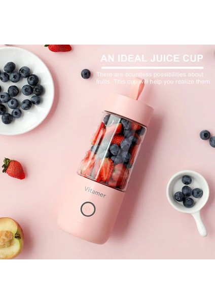Yeni Renk 350 ml Taşınabilir Elektrikli Vitamin Suyu Bardağı Vitamer Meyve Sıkacağı USB Şarj Smoothie Blender Mikser Makinesi Ev Seyahat Kullanımı (Yurt Dışından) modelleri