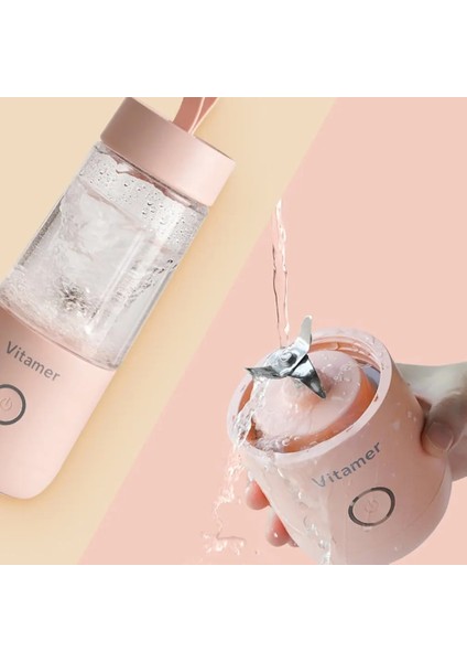 Yeni Renk 350 ml Taşınabilir Elektrikli Vitamin Suyu Bardağı Vitamer Meyve Sıkacağı USB Şarj Smoothie Blender Mikser Makinesi Ev Seyahat Kullanımı (Yurt Dışından) indirimleri