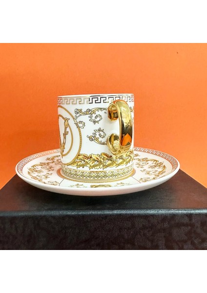 Stil 8 2 Takım Euro Kraliyet Mahkemesi Kemik Çini Bardak ve Tabaklar Retro Çift Kahve Kupaları Öğleden Sonra Çay Seti Kaşıkla Hediye Kutusu (Yurt Dışından) indirimleri
