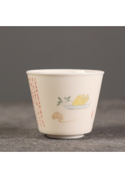 2 Adet 5.4x4.5 cm 45 ml C 2 Adet/takım 45 ml Butik Yapışkan Pirinç Sarı Galze Seramik Çay Fincanları Şiir Chocho Sanat Tek Usta Fincan Küçük Çay Kase Kungfu Teaware (Yurt Dışından)