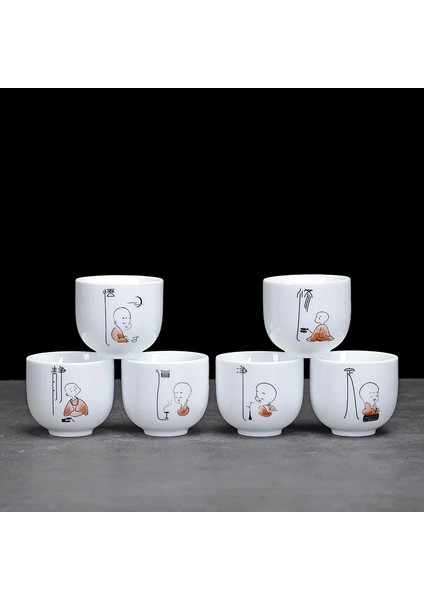 F 6 Adet/grup Seramik Çay Bardağı Çay Seti Pot Aksesuarları Içecek Çay Çay Fincanı Kungfu Çay Bardağı Bardak Porcelana 80 ml (Yurt Dışından)