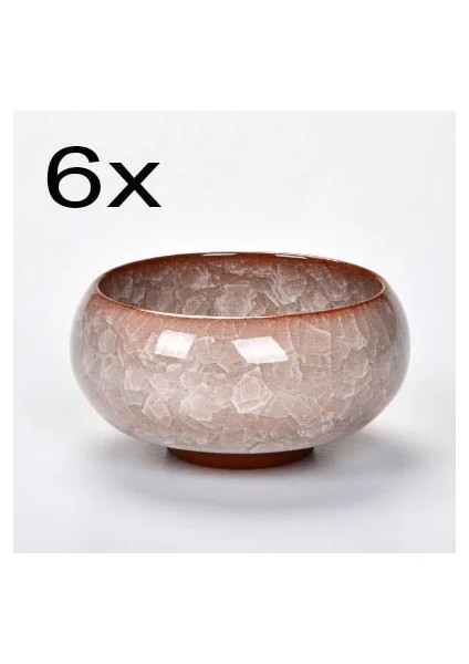 Bej Beyaz Sıcak Satış 6 Adet Kung Fu Çay Bardağı Seti Crackle Sır Seyahat Çin Porselen Çay Fincanı Setleri Seramik Çömlek 30 ml Noel Hediyesi Yüksek Kalite (Yurt Dışından)
