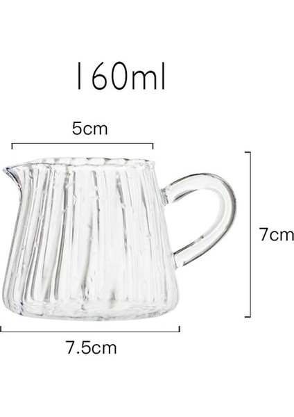 Süt Sürahı 160ML 200ML Jınyoujıa Mini Cam Kupa Süt Dökme Kahve Krema Sos Sürahisi Barista Zanaat Kahve Latte Süt Köpürtme Sürahi Sürahi (Yurt Dışından)