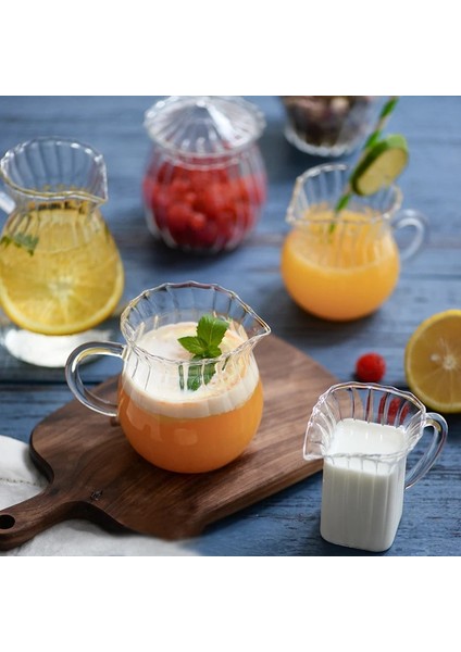 Süt Sürahı 160ML 200ML Jınyoujıa Mini Cam Kupa Süt Dökme Kahve Krema Sos Sürahisi Barista Zanaat Kahve Latte Süt Köpürtme Sürahi Sürahi (Yurt Dışından)