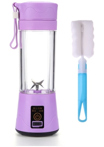 Mor 6 Bıçaklı Taşınabilir Elektrikli Meyve Sıkacağı USB Şarj Limon Portakal Blender Mini Meyve Suyu Sıkma Bardağı 2/6 Bıçaklı Sıkacağı Ev Meyve Suyu Yapma Makinesi (Yurt Dışından)