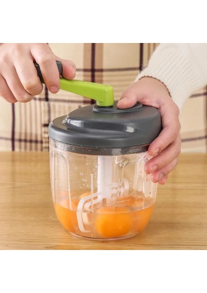 900 ml Mikser Mutfak Robotu Mutfak Manuel Güçlü Yumurta Blender Kıyma Makinesi Sebze Doğrama Parçalayıcı Paslanmaz Çelik Bıçak Kesici (Yurt Dışından) indirimleri