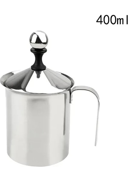 400ML 400/800ML Paslanmaz Çelik Manuel Süt Köpürtücü Süt Kreması Köpük Örgü Kahve Makinesi Mutfak Gereçleri Çift Örgü Köpürtücü (Yurt Dışından)