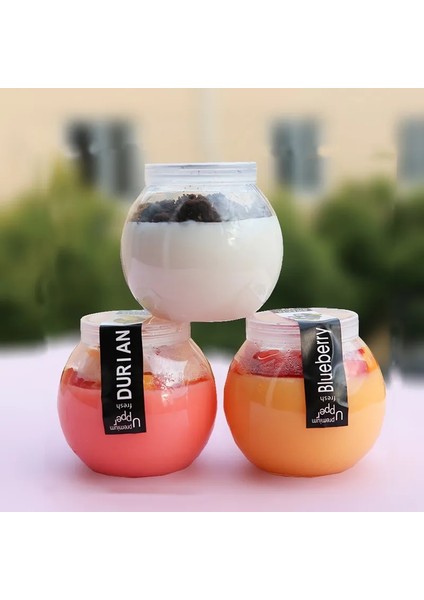 Şeffaf 160 ml 25 Adet 25 Adet Yüksek Kaliteli 160 ml Pet Plastik Ambalaj Yoğurt Puding Jöle Küçük Şişe Parti Diy Tatlı Ambalaj Kapaklı Bardaklar (Yurt Dışından)
