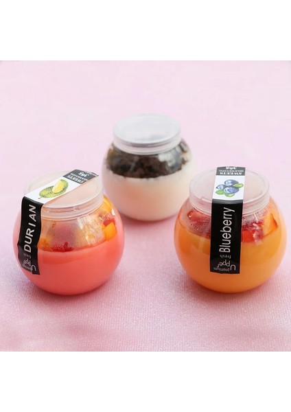 Şeffaf 160 ml 25 Adet 25 Adet Yüksek Kaliteli 160 ml Pet Plastik Ambalaj Yoğurt Puding Jöle Küçük Şişe Parti Diy Tatlı Ambalaj Kapaklı Bardaklar (Yurt Dışından)