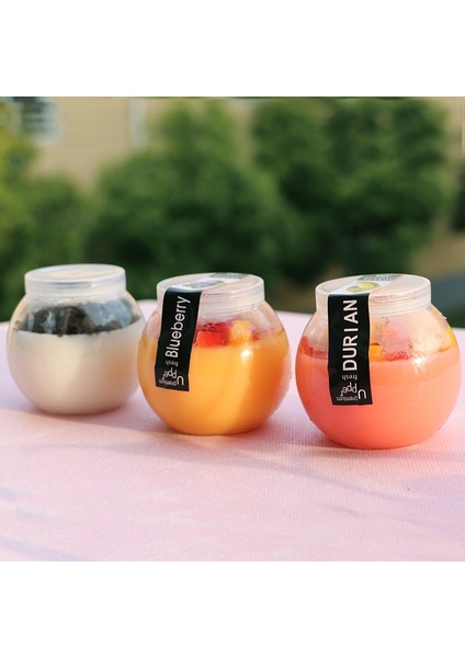 Şeffaf 160 ml 25 Adet 25 Adet Yüksek Kaliteli 160 ml Pet Plastik Ambalaj Yoğurt Puding Jöle Küçük Şişe Parti Diy Tatlı Ambalaj Kapaklı Bardaklar (Yurt Dışından)