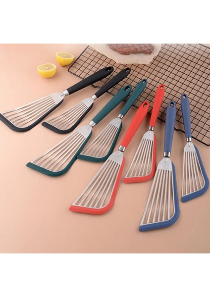 Kırmızı 2 Adet Pişirme Spatula Kolay Temizlenebilir Rahat Saplı Kaymaz Silikon Balık Spatula Tencere Mutfak Kaynağı (Yurt Dışından)