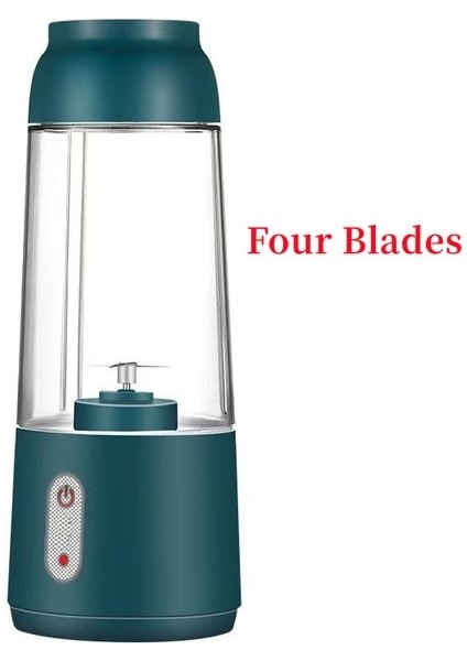 4 Bıçaklı Mavi Taşınabilir Blender Mini Mikser Elektrikli Meyve Sıkacağı Makinesi Taze Meyve Suyu Blender Smoothie Maker Blender Bardak Şişe F Seyahat Mutfak (Yurt Dışından)