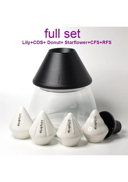 Tam Set 1 Takım Lilydrip Kahve Filtresi Trafo Seramik Kahve Makinesi Üzerine Dökün Set Damlama Akış Hızını Artırır Kahve Barı Için Kahve Aksesuarları (Yurt Dışından) modelleri
