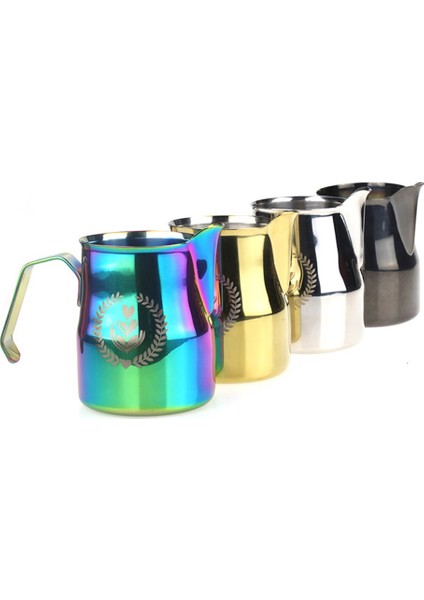 Altın 500ML 350/500ML Köpürtme Kahve Süt Sürahisi Paslanmaz Çelik Çekme Çiçek Fincan Kahve Süt Köpürtücü Latte Sanat Süt Köpürtme Aracı Coffeware (Yurt Dışından) fırsatları