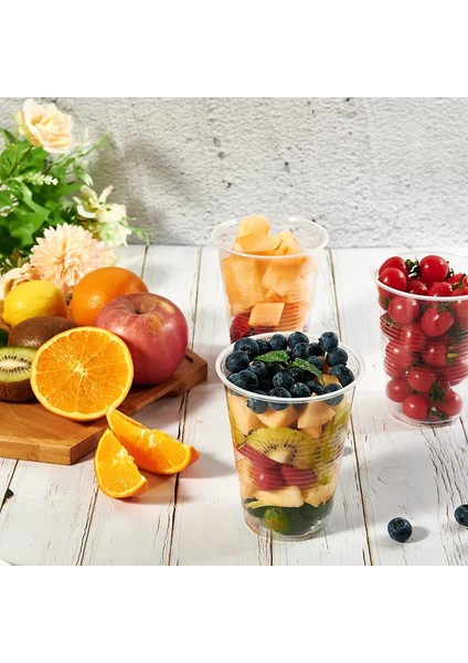 50 Adet 50/100/200 Adet Yeni Tek Kullanımlık Şeffaf Plastik Bardak Açık Hava Piknik Doğum Günü Mutfak Parti Sofra Tadım 300 ml (Yurt Dışından)