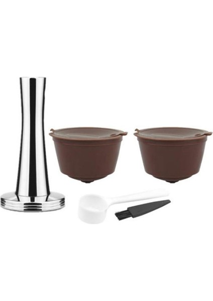 Renkli Olarak Gösterildiği Gibi Toz Çekiç Seti Kapsül Kahve Filtresi 1x Kaşık ve 1x Fırça ve 1x Sabotaj ile Tekrar Döngüsü (Yurt Dışından)