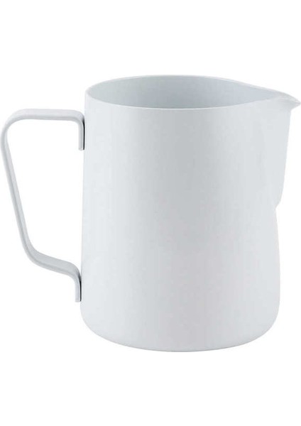 Beyaz 600ML Paslanmaz Çelik Süt Köpürtme Sürahi Kahve Fincanı Latte Sanat Süt Köpürtücü Sürahi Süt Köpürtücü Kahve Sanat Yapma Aracı Ofis Için (Yurt Dışından)
