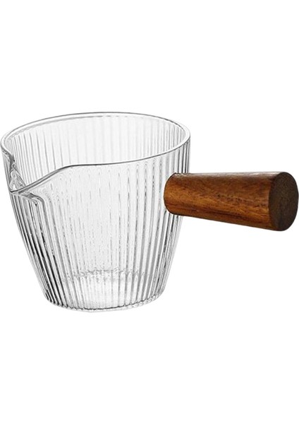 Stil B Tek Ağızlı Ölçüm Kabı Aksesuarları Ahşap Saplı Köpürtme Sürahisi Barista Için Süt Cam Bardak (Yurt Dışından) fiyatları