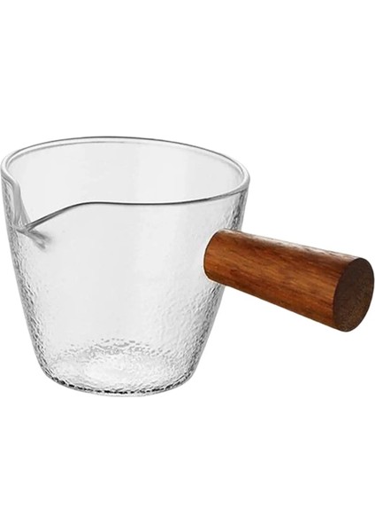 Stil B Tek Ağızlı Ölçüm Kabı Aksesuarları Ahşap Saplı Köpürtme Sürahisi Barista Için Süt Cam Bardak (Yurt Dışından) fırsatları