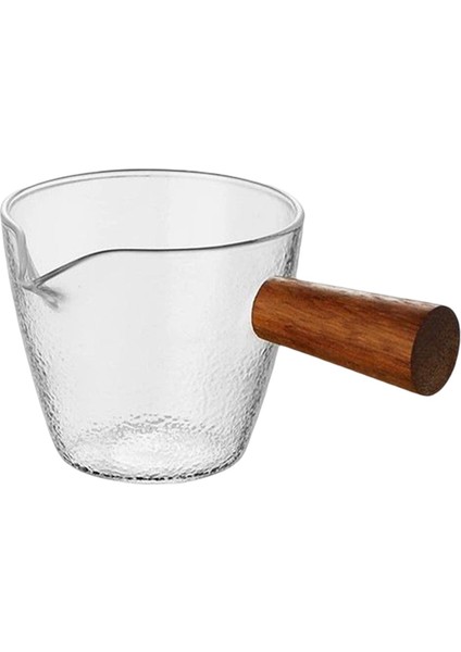 Stil B Tek Ağızlı Ölçüm Kabı Aksesuarları Ahşap Saplı Köpürtme Sürahisi Barista Için Süt Cam Bardak (Yurt Dışından) indirimleri