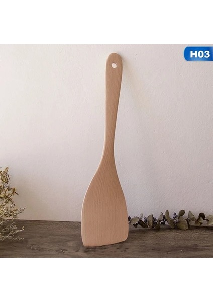 Stil 3 1 Adet Doğal Sağlık Bambu Ahşap Mutfak Oluklu Spatula Kaşık Karıştırma Tutucu Pişirme Gereçleri Akşam Yemeği Gıda Wok Kürek Çeviriciler (Yurt Dışından)
