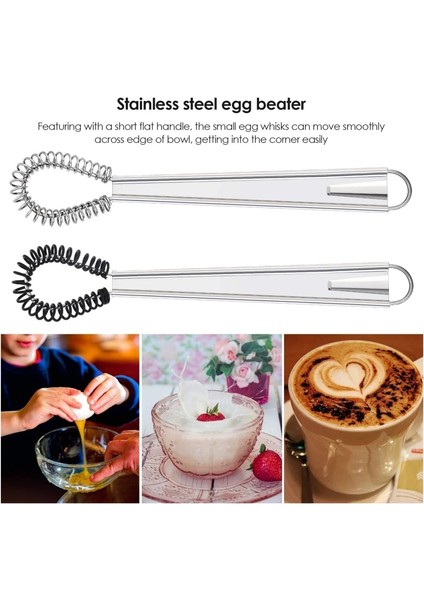 Aa Yumurta Çırpıcı Paslanmaz Çelik Mini Bahar Bobin Çırpma Silikon Çırpma El Sos Karıştırıcı Blender Süt Köpürtücü Köpürtücü Kahve (Yurt Dışından) indirimleri