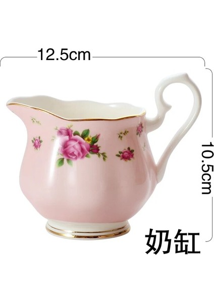 Stil 1 Avrupa Tarzı Cezve Süt Kavanozu Şeker Kavanozu Ev Kemik Çini (Yurt Dışından)