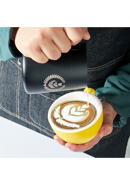 D 350ML Paslanmaz Çelik Süt Sürahileri Ölçekli Köpürtme Sürahisi Kahve Kupaları Coffeeware Pot Süt Köpürtücü Espresso Kahve Köpürtme Sürahisi (Yurt Dışından) modelleri