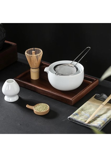 28 Japon Matcha Takımı, Seramik Yumurta Çırpıcı ile Kasenin Ağzından Boşaltma ile Matcha Çay Kaşığı Maccha Tozu Kompakt Hediye Kutusu (Yurt Dışından)