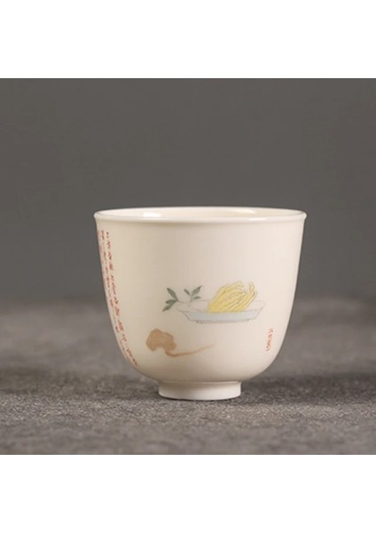 2 Adet 5.3x4.6 cm 45 ml G 2 Adet/takım 45 ml Butik Yapışkan Pirinç Sarı Galze Seramik Çay Fincanları Şiir Chocho Sanat Tek Usta Fincan Küçük Çay Kase Kungfu Teaware (Yurt Dışından)