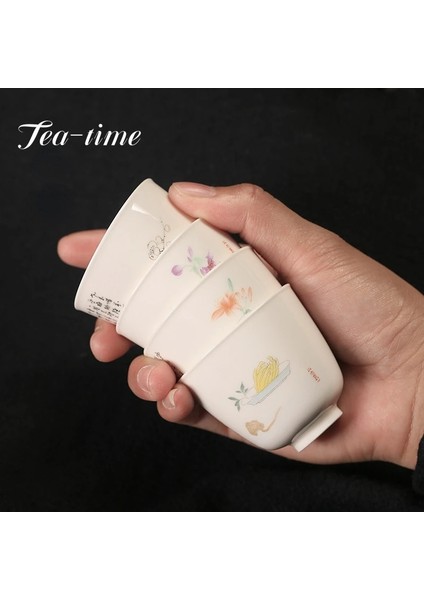 2 Adet 5.3x4.6 cm 45 ml G 2 Adet/takım 45 ml Butik Yapışkan Pirinç Sarı Galze Seramik Çay Fincanları Şiir Chocho Sanat Tek Usta Fincan Küçük Çay Kase Kungfu Teaware (Yurt Dışından)