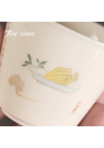 2 Adet 5.3x4.6 cm 45 ml G 2 Adet/takım 45 ml Butik Yapışkan Pirinç Sarı Galze Seramik Çay Fincanları Şiir Chocho Sanat Tek Usta Fincan Küçük Çay Kase Kungfu Teaware (Yurt Dışından)