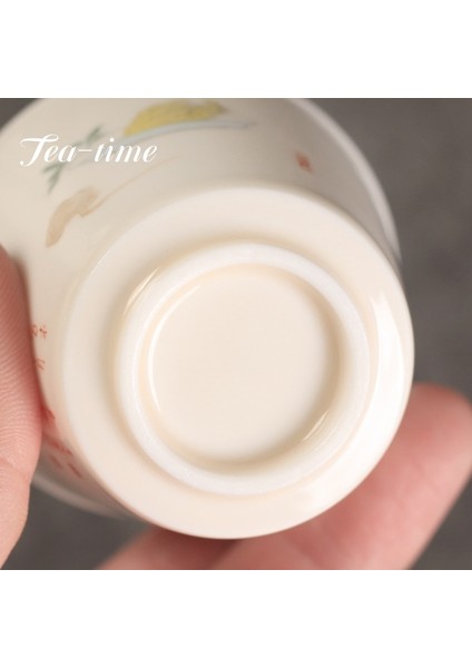 2 Adet 5.3x4.6 cm 45 ml G 2 Adet/takım 45 ml Butik Yapışkan Pirinç Sarı Galze Seramik Çay Fincanları Şiir Chocho Sanat Tek Usta Fincan Küçük Çay Kase Kungfu Teaware (Yurt Dışından)