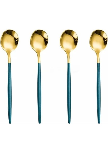 Siyah 4 Adet 4 Adet Siyah Çatal Bıçak Kaşık Seti Paslanmaz Çelik Komple Altın Çay Kaşığı Lüks Yemek Takımı Seti Mutfak Sofra Takımı Gümüş Sofra Seti (Yurt Dışından) indirimleri