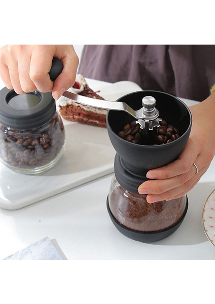 Siyah Manuel Kahve Değirmeni Taşınabilir Yıkanabilir Görsel Siyah 6/8 Dişliler Ayarlanabilir El Kahve Değirmeni Seramik Taşlama Çekirdek (Yurt Dışından) modelleri
