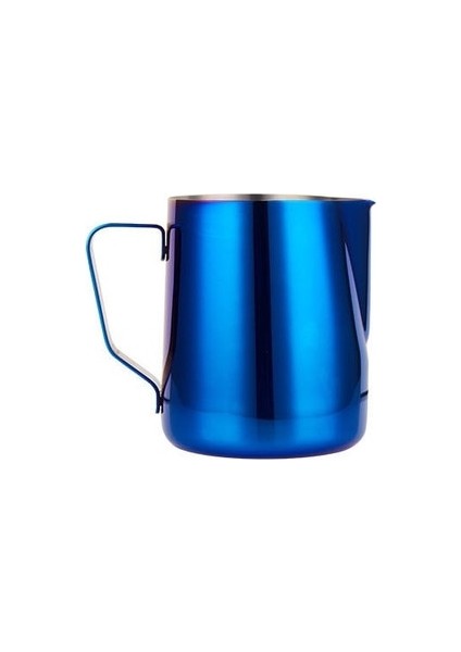 Titanyum Mavisi 600 ml 304 Paslanmaz Çelik Motta Süt Sürahisi Frother Latte Sanat Fincan Süt Köpürtme Sürahi Kreması Süt Köpüğü Makinesi Melkopschuimer 350/600 ml (Yurt Dışından)