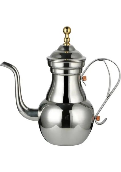 Gümüş Su Isıtıcısı Kahve Çaydanlık Su Çaydanlık Paslanmaz Dökün Deve Boynu Çelik Içecek Üzerine Sürahi Soğuk Arap Borulu Ocak Türk Limonatası (Yurt Dışından)
