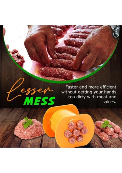 Turuncu Cevapcici Basın Makinesi Hot Dog Et Sosis Makinesi Mutfak Cevapi Kolay Pişirme Mutfak Aletleri El Kumandalı Sığır Kıyma Aletleri (Yurt Dışından) indirimleri