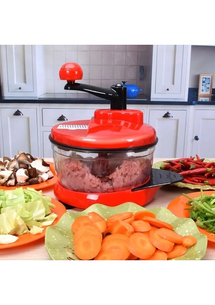 1.5l Mikser Mutfak Robotu Mutfak Manuel Güçlü Yumurta Blender Kıyma Makinesi Sebze Doğrama Parçalayıcı Paslanmaz Çelik Bıçak Kesici (Yurt Dışından)